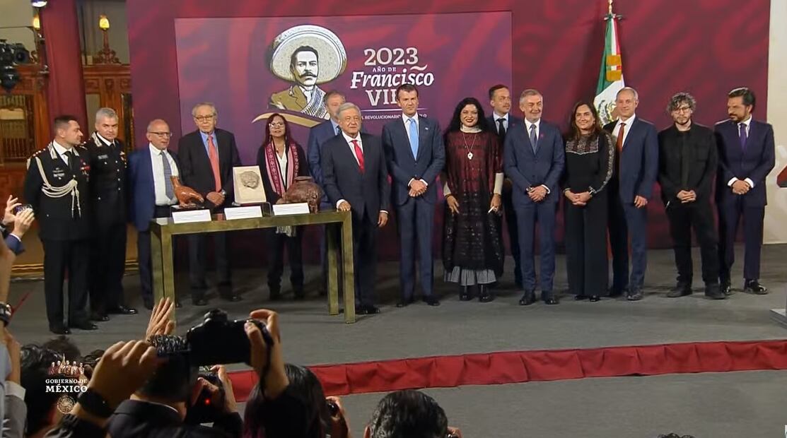 Repatriación de piezas arqueológicas. Foto: Captura de pantalla