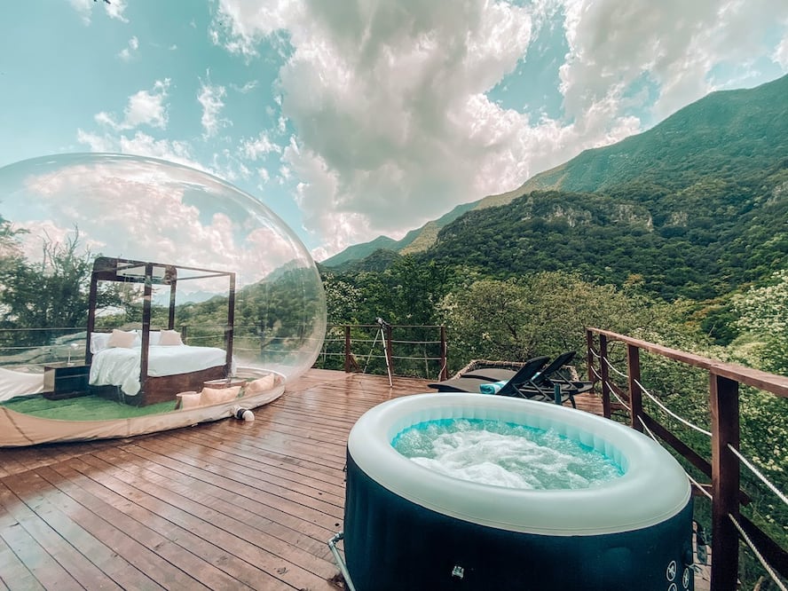 Más que un hotel es un glamping para conectarse con la naturaleza. Foto: Cortesía Hideout Monterrey 