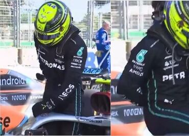 VIDEO: Hamilton hace tremendo berrinche al finalizar el GP de Azerbaiyán