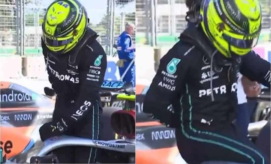 VIDEO: Hamilton hace tremendo berrinche al finalizar el GP de Azerbaiyán / FOTO: ESPECIAL