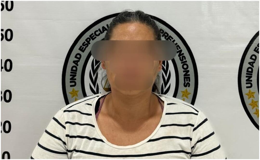 La mujer fue identificada como Yajaira Guadalupe “N”, de 37 años de edad, enfrenta cargos por el delito de corrupción de menores (11/01/2025). Foto: Especial