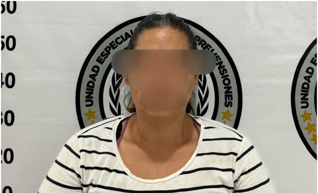 La mujer fue identificada como Yajaira Guadalupe “N”, de 37 años de edad, enfrenta cargos por el delito de corrupción de menores (11/01/2025). Foto: Especial