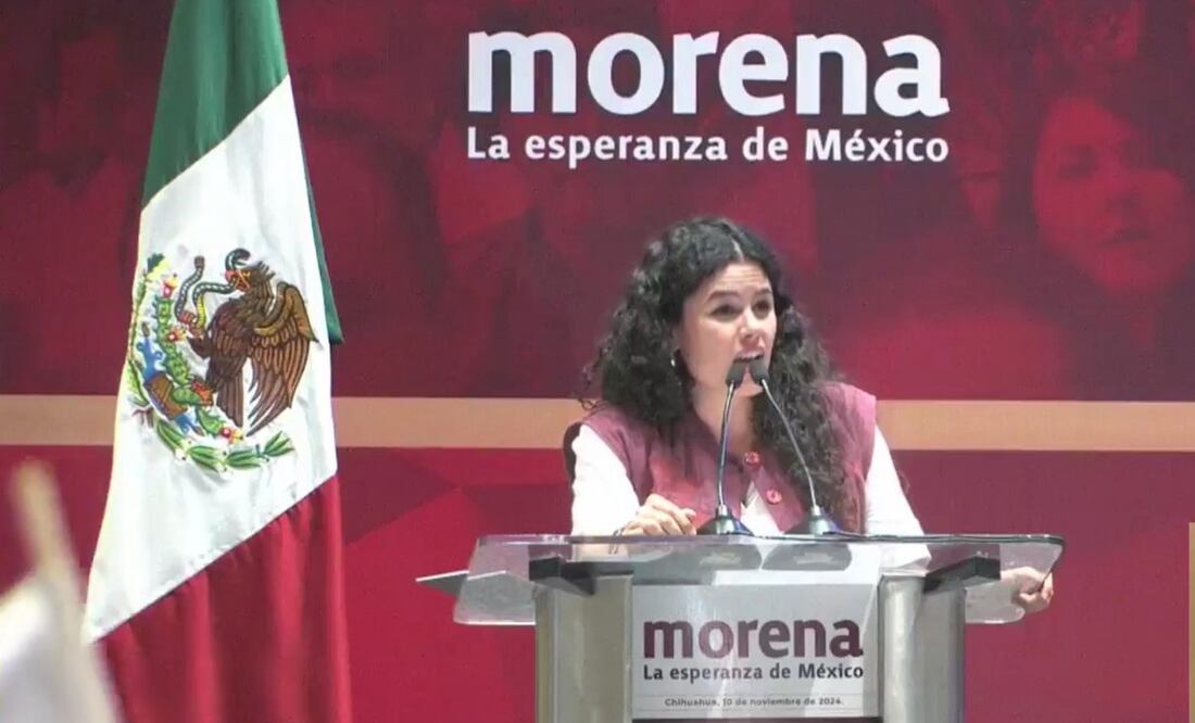 Congrega Luisa María Alcalde a miles de militantes de MORENA en Chihuahua (10/11/2024). Foto: Especial