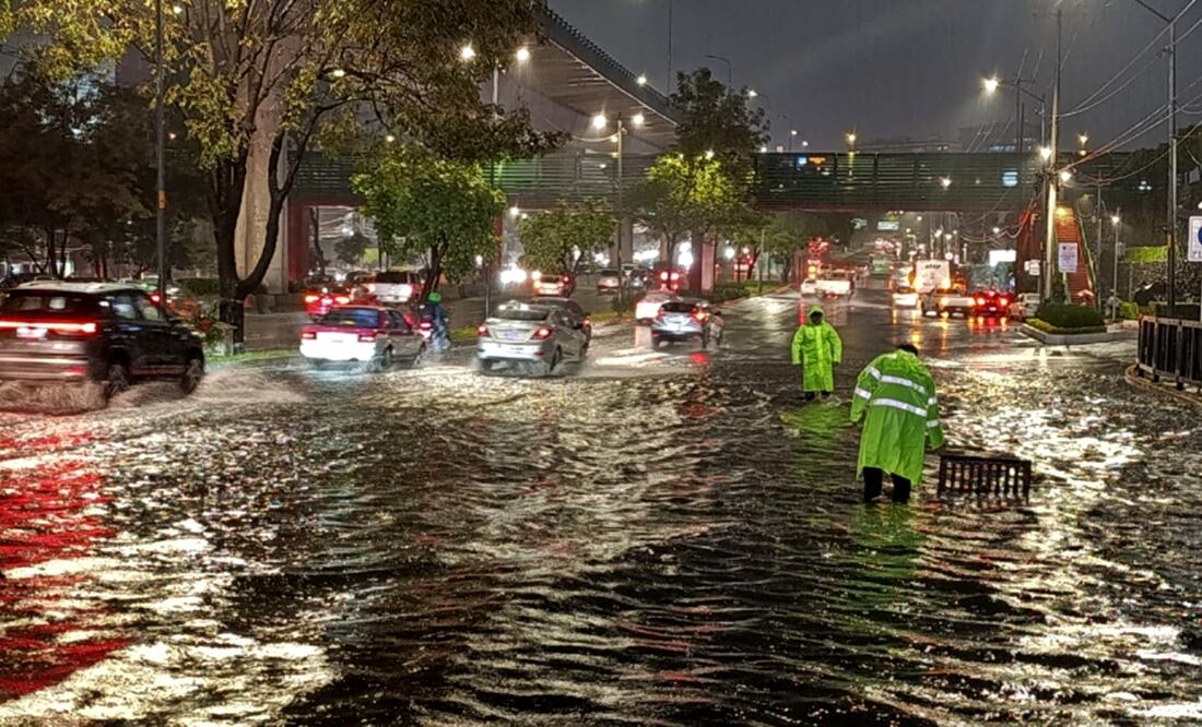Por las fuertes lluvias el Gobierno de la Ciudad de México activó el protocolo Metropolitano de Operación de Drenaje Profundo. Foto: especial