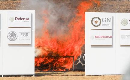 Gobernadora de Morelos atestigua quema de drogas; “todos somos responsables de no permitir que delincuencia destruya a nuestros jóvenes", dice