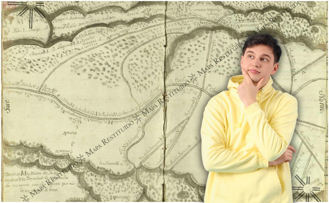 FBI entrega a México mapa de la Villa de Santa Fe que data del siglo XVIII. Foto: Especial