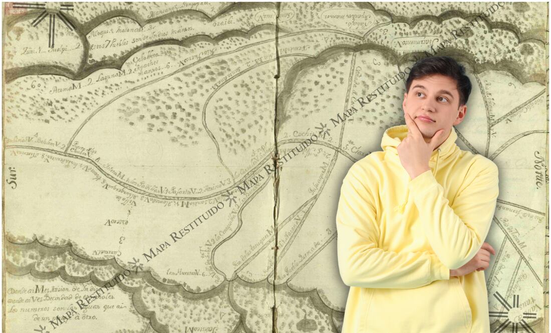 FBI entrega a México mapa de la Villa de Santa Fe que data del siglo XVIII. Foto: Especial