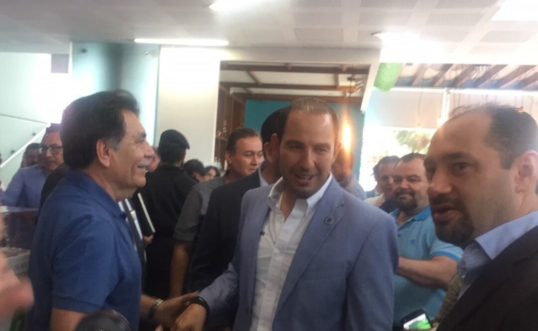 Marko Cortes asistió a la ceremonia de toma de protesta del nuevo dirigente de Sinaloa, Juan Carlos Estrada Vega. Foto: Javier Cabrera Martínez / EL UNIVERSAL