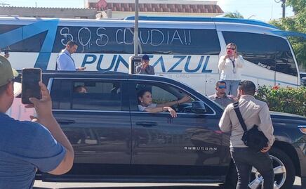 Piden ayuda a Sheinbaum en La Paz, Baja California; manifestantes lanzan SOS