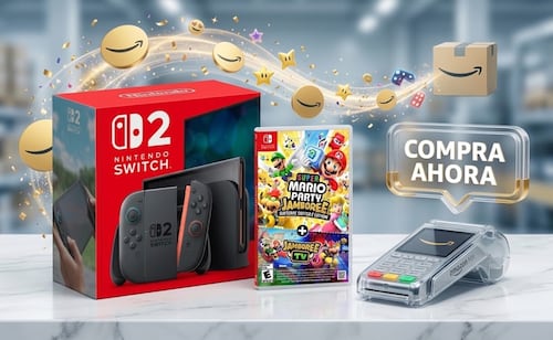 Nintendo Switch 2 con hasta 30% de descuento en Amazon México; incluye juego Mario Party Jamboree