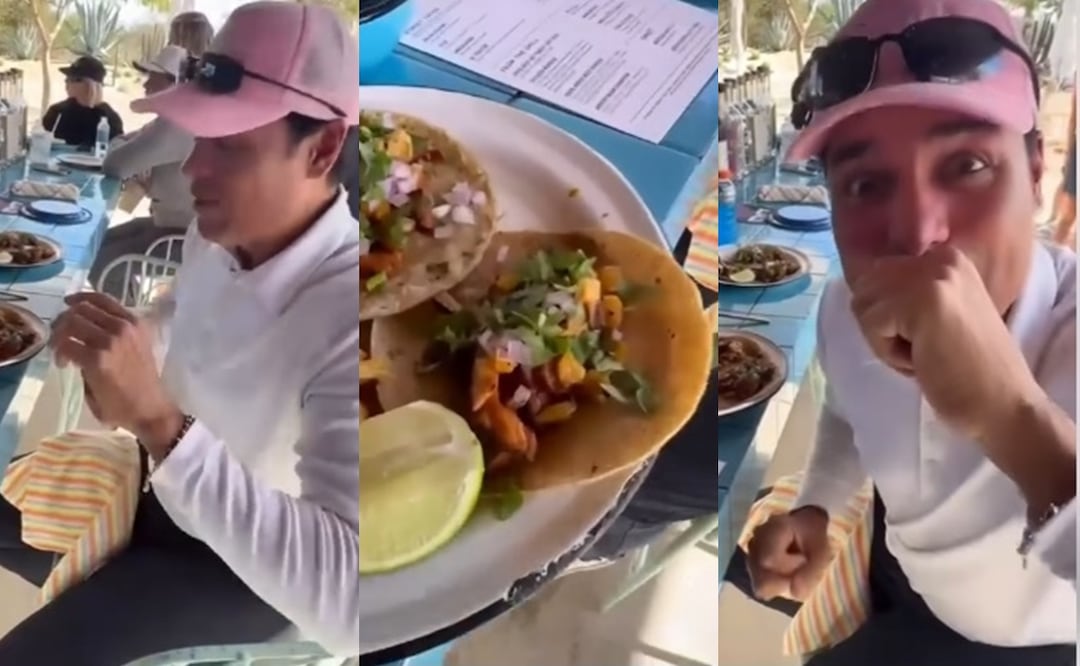 Chayanne degusta unos tacos al pastor. Fuente: Facebook @BlogEnPerra
