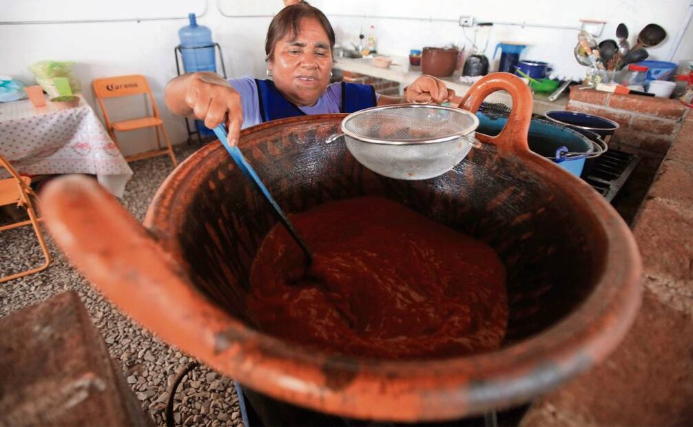 Adelina Mariano aprendió desde muy joven a elaborar el tradicional mole; símbolo de la Mixteca de Oaxaca. Foto: Edwin Hernández / EL UNIVERSAL