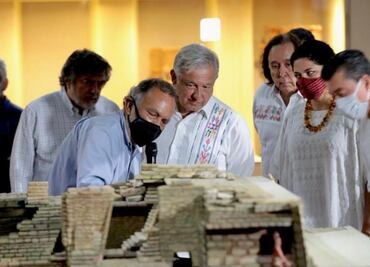 AMLO inaugura Pabellón de la Reina Roja en Palenque, Chiapas
