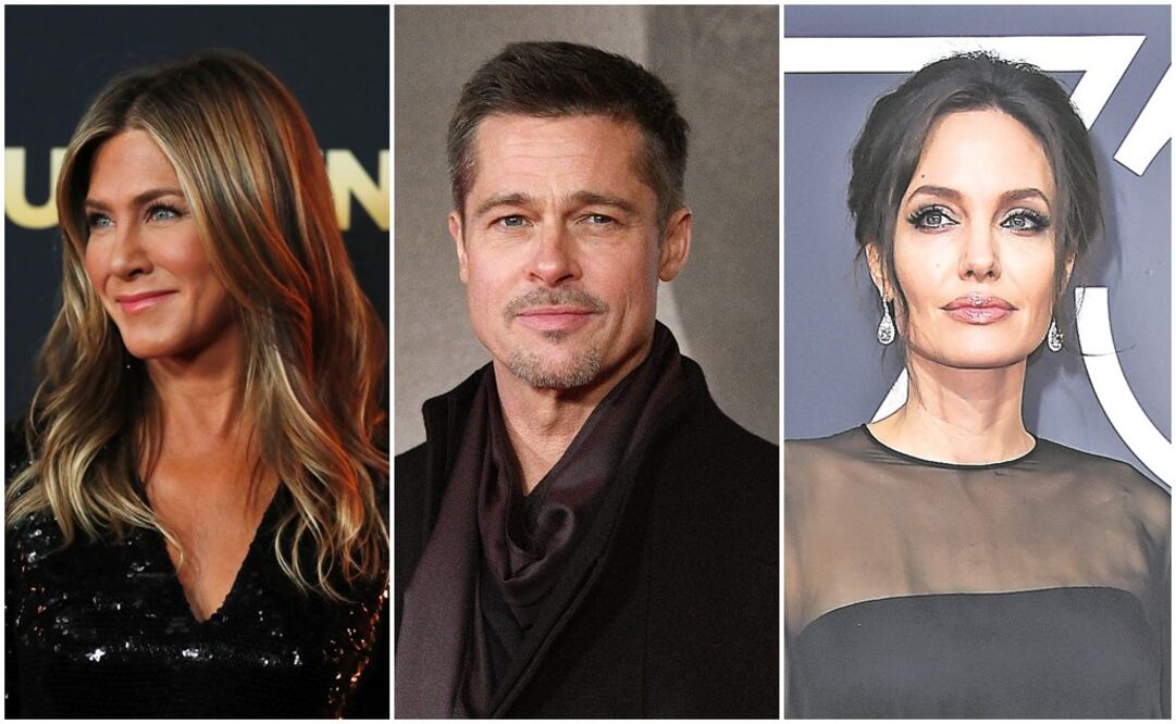 Jennifer Aniston, Brad Pitt y Angelina Jolie. Foto: Archivo