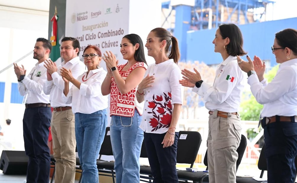 Presidenta Claudia Sheinbaum durante inauguración de la Central Ciclo Combinado “Teresa Urrea Chávez” en Manzanillo, Colima (13/06/2026). Foto: Presidencia