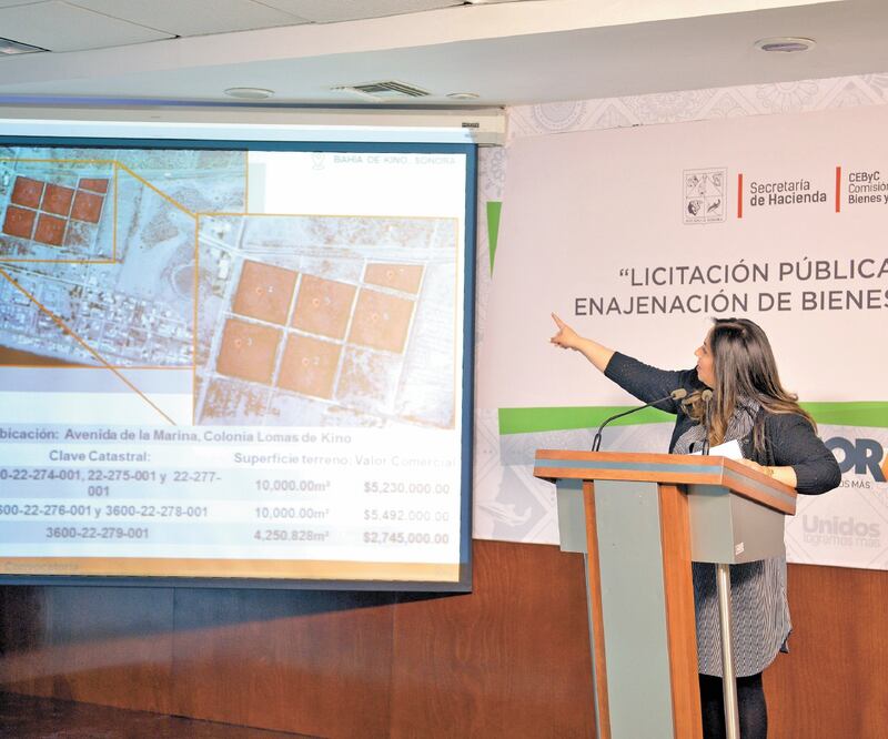 Carmen Carballo, coordinadora ejecutiva de la Comisión Estatal de Bienes y Concesiones, dijo que la convocatoria para la licitación de predios del estado se dará a conocer el lunes 2 de marzo. 