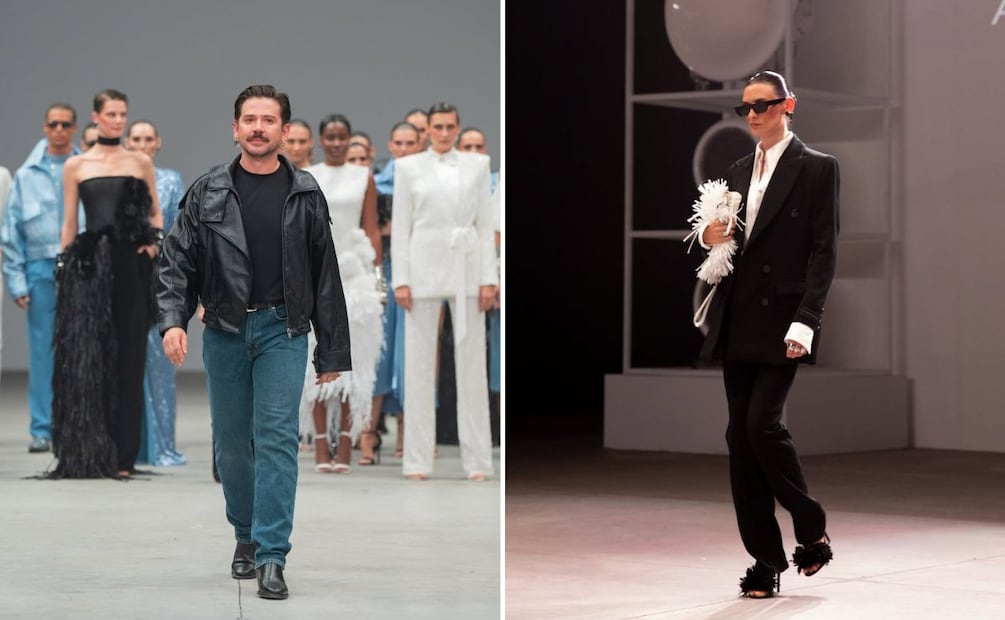 El diseñador Alfredo Martínez en el cierre de la edición pasada, que se llevó a cabo en CDMX. Foto: Instagram @fashionweekmx