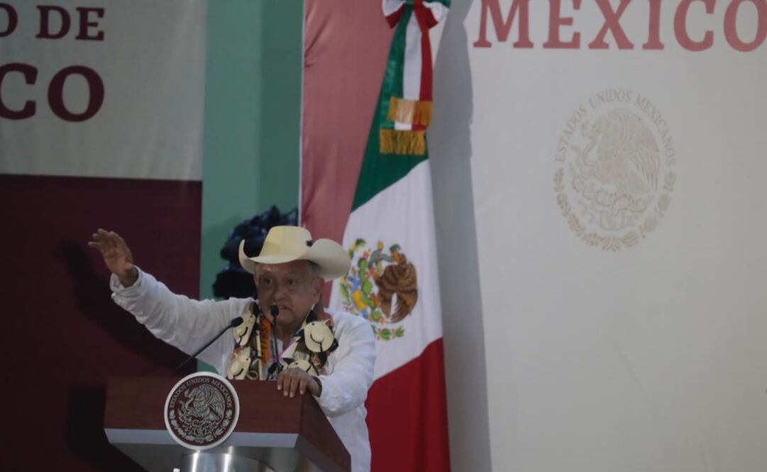AMLO presentó el Programa Nacional de Fertilizantes en Pungarabato, Guerrero. Foto: Luis Cortés / EL UNIVERSAL