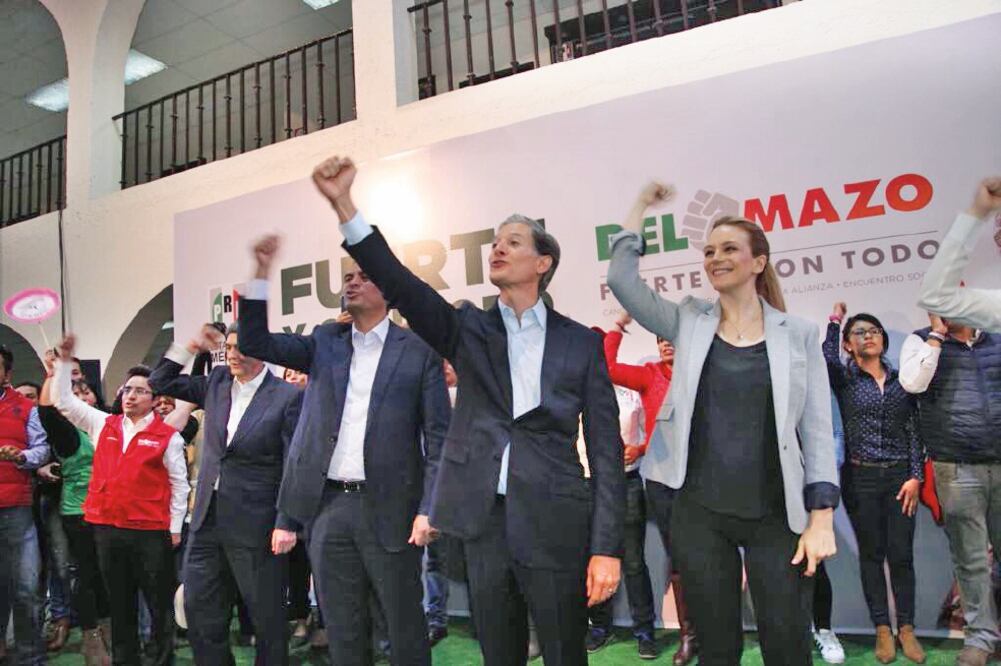 Alfredo del Mazo Maza dijo que gracias a la militancia de su partido se encuentra al frente de las preferencias (JORGE ALVARADO. EL UNIVERSAL)