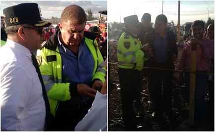 Secretario de Gobierno de Edomex arriba a zona de explosión