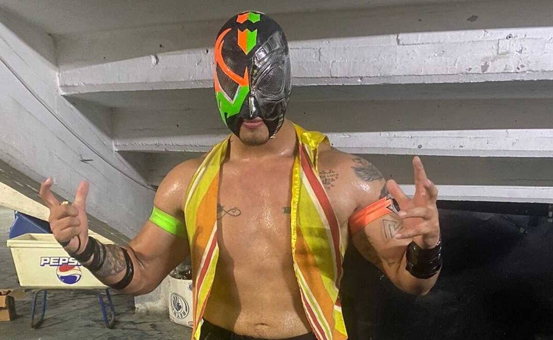 Warrior Jr durante una función de lucha libre - FOTO: Twitter @Warrior_Jr_