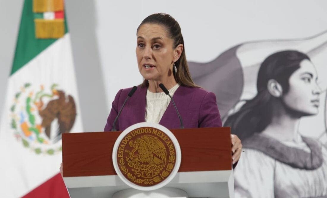 Conferencia matutina de la presidenta Claudia Sheinbaum en Palacio Nacional el 14 de agosto de 2025. Foto: Carlos Mejía / EL UNIVERSAL