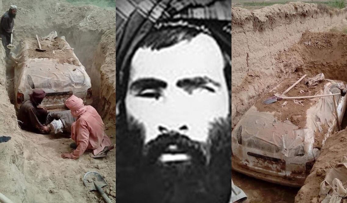 Encuentran Toyota enterrado luego de 21 años; perteneció a fundador del ejército Talibán