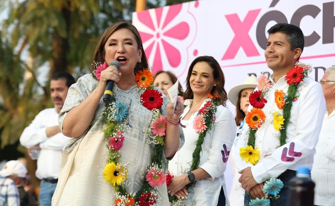 San Baltazar, Puebla 31 de marzo 2024. Xóchitl Gálvez en evento masivo en la plaza de Junta Auxiliar/ Fotos: Berenice Fregoso. EL UNIVERSAL