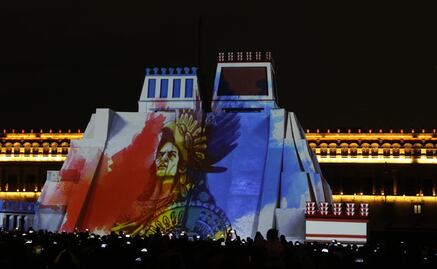 Fotos y video. Inauguran "Memoria Luminosa", maqueta del Templo Mayor en el Zócalo de la CDMX