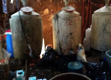 Desmantelan narcolaboratorio en Purépero, Michoacán