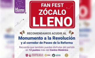 Fan Fest del Zócalo registra lleno total previo al partido México-Ecuador; autoridades piden a aficionados trasladarse a otros escenarios