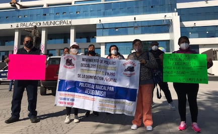 Esposas de policías fallecidos por Covid exigen pago de seguro de vida en Naucalpan