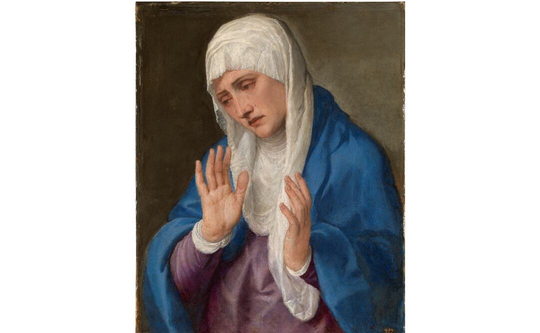 "La Dolorosa con las manos abiertas" 1555. Óleo, 68 x 53 cm de Tiziano. Foto cedida por el Museo del Prado