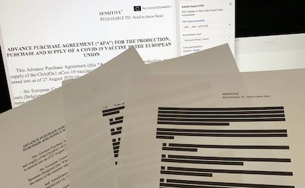 Unión Europea revela contrato con AstraZeneca, pero oculta "datos relevantes"