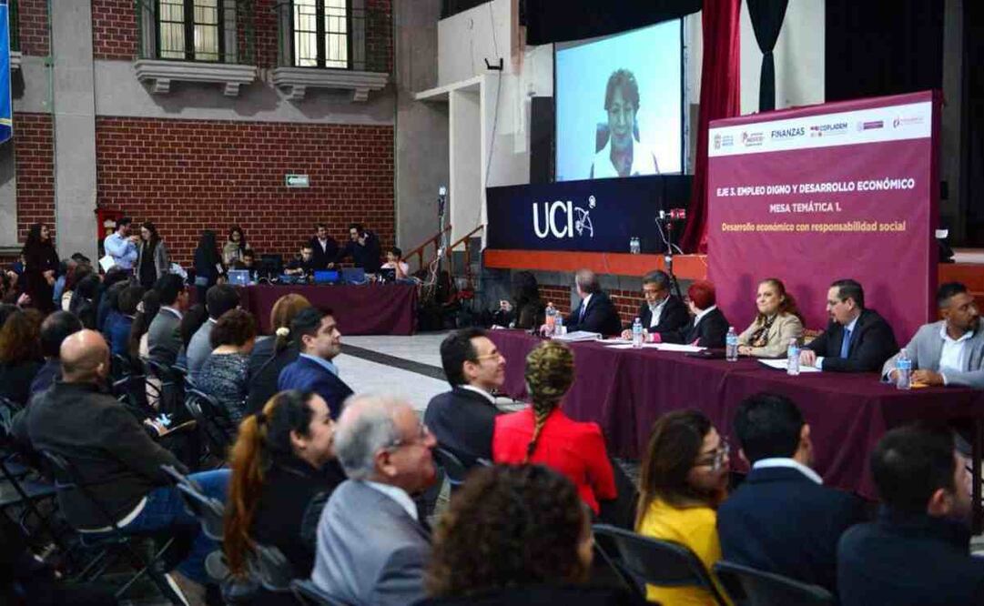 Delfina Gómez en el Tercer Foro de Consulta Popular para el Plan de Desarrollo del Estado de México 2023-2029. Foto: Especial