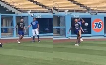 VIDEO: Julio Urías se luce con dominadas previo al juego contra los Cardinals