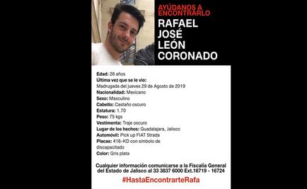Solicitan ayuda para localizar a Rafael León, joven desaparecido en Jalisco