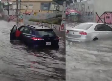 Ecatepec y Coacalco bajo el agua tras las fuertes lluvias de este sábado; servicio del Mexibús se ve afectado