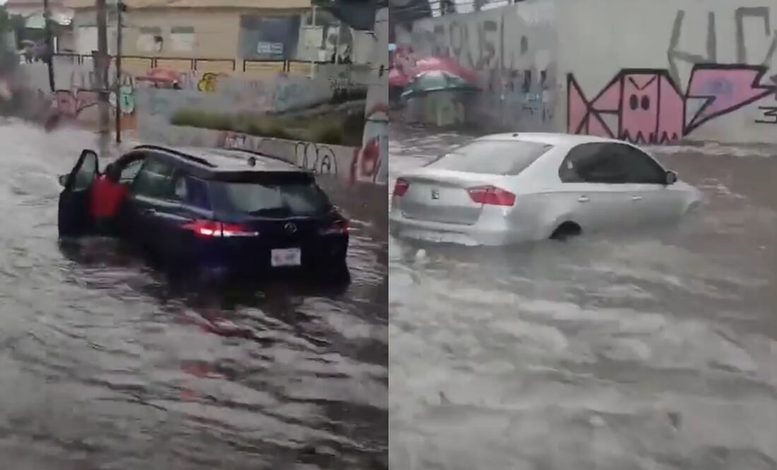 Inundaciones en el Edomex debido a las intensas lluvias de este sábado (31/05/2025). Foto: Captura de video
