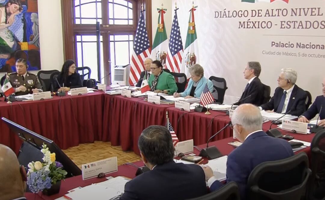Rosa Icela Rodríguez participa en el Diálogo de Alto Nivel sobre Seguridad. Foto: Captura de pantalla
