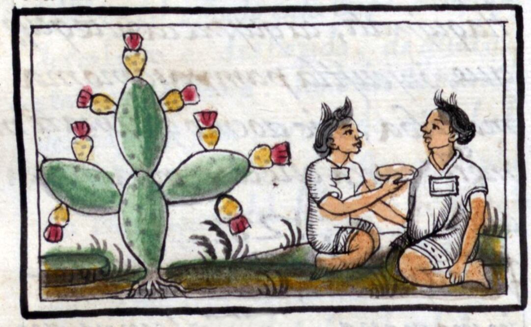 A women and a midwife. Illustration found in the Florentine Codex – Photo: File Photo/EL UNIVERSAL