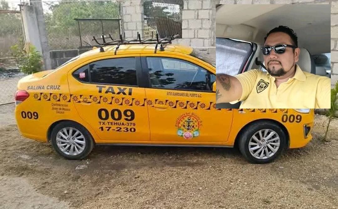 El líder de taxistas en Salina Cruz, Oaxaca, Alberto alias "El Marino",  fue ejecutado balazos dentro de su vehículo. Foto: Especial