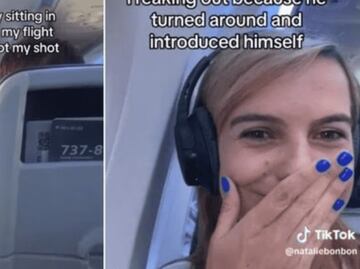 Joven causa sorpresa en TikTok por una particular conexión amorosa a bordo de un avión