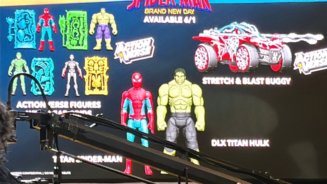 En la conferencia se mostraron las actualizaciones de figuras de acción de Spider-Man y Hulk, enfatizando en la mejora de articulaciones. Foto: Andrea Oliva