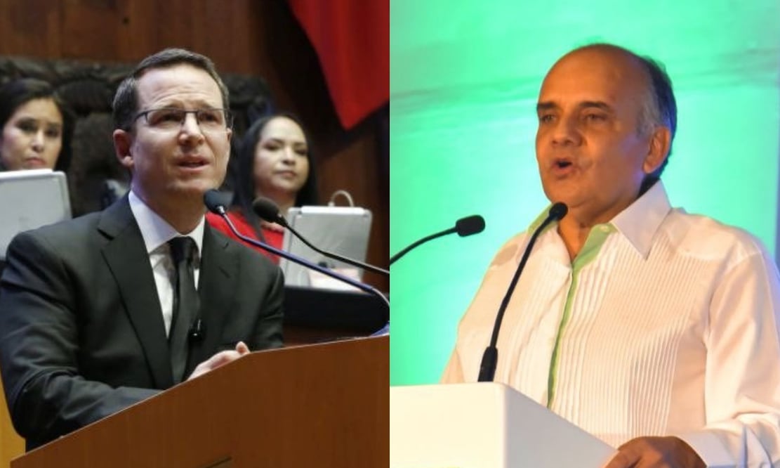 Coordinadores del PAN y PRI en el Senado de la República, Ricardo Anaya y Manuel Añorve. Foto: Redes Sociales Oficiales.