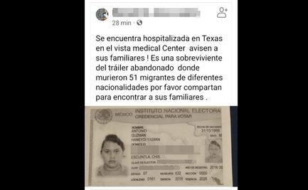 "Esa credencial me la robaron, estoy bien", joven mexicana desmiente ser una de las víctimas de tráiler en Texas
