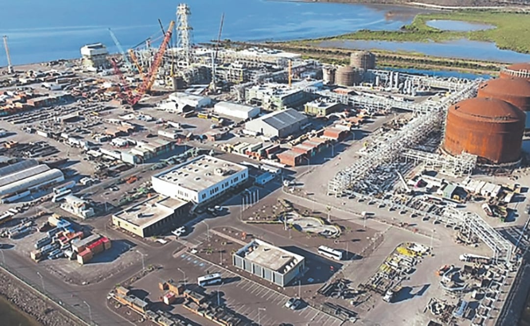 La planta de amoníaco se construye en Topolobampo, en el municipio de Ahome, Sinaloa. Foto: Especial
