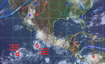 Se forma tormenta "Frank"; ocasionará lluvias de moderadas a intensas