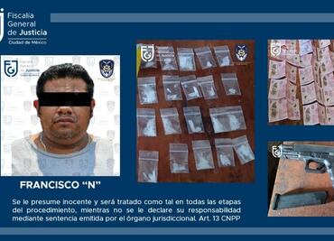 Cae uno de los principales generadores de violencia en Milpa Alta; fue encontrado con dosis de droga