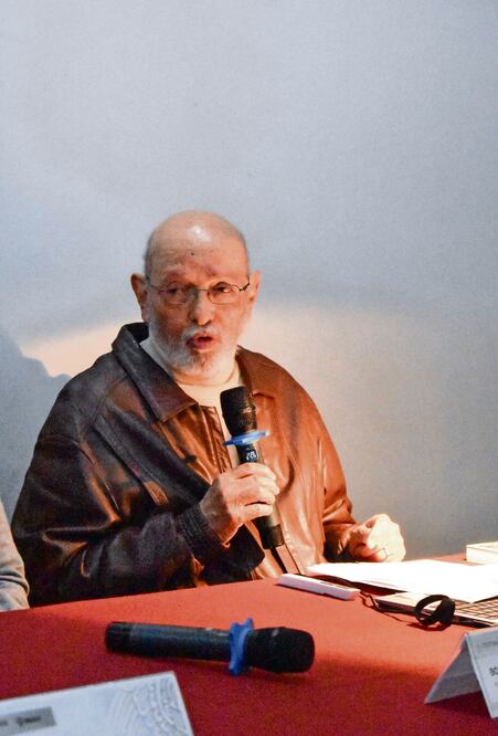El antropólogo Eduardo Matos Moctezuma, ayer en la mesa “La función política e ideológica de la arqueología. Foto: Ábril Angulo / EL UNIVERSAL